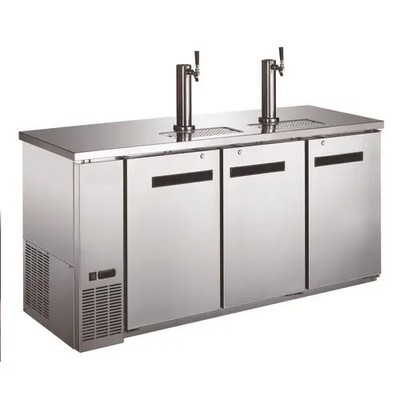 Falcon Food Service 73'' Direct Draw Stainless Steel 3 Keg Draft Beer Cooler