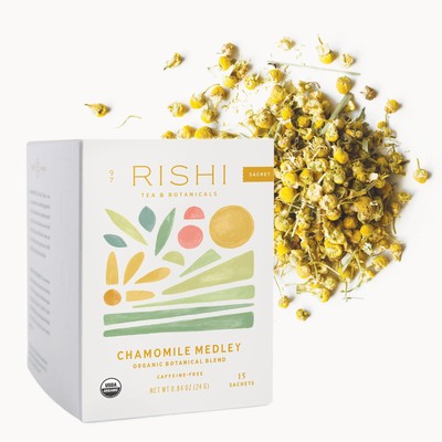 Organic Chamomile Tea Bags 15 Count Soothing Herbal Blend for Relaxation