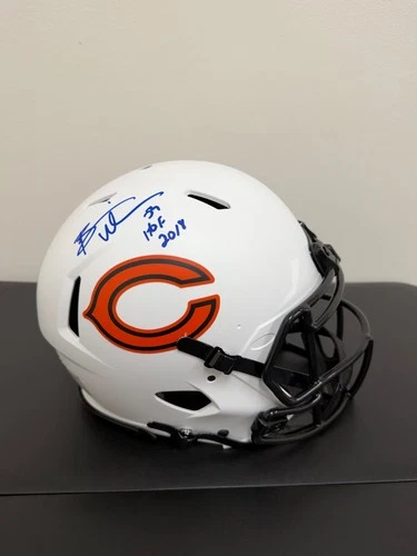 BRIAN URLACHER HOF CHICAGO BEARS F/S AUTHENTIC SIGNED LUNAR HELMET BAS WIT