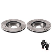 Front Drilled&Slotted Brake Rotors for Hyundai Elantra 2011-2020 Venue 2020-2026