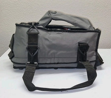 Vintage Padded Camera Equipment Carry Bag Gray Black Foam Divider Shoulder Case