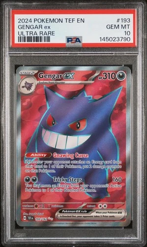 2024 POKEMON TEF EN-TEMPORAL FORCES ULTRA RARE #193 GENGAR EX PSA 10