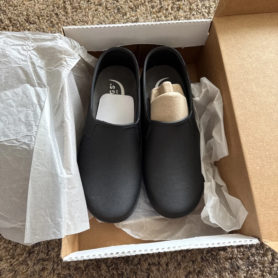 Nuevo Klogs Calzado Tiburón Mujer’s Talla 9 AMPLIO Negro Deslizante Resistente al Aceite Cocina Foto 3 de 4