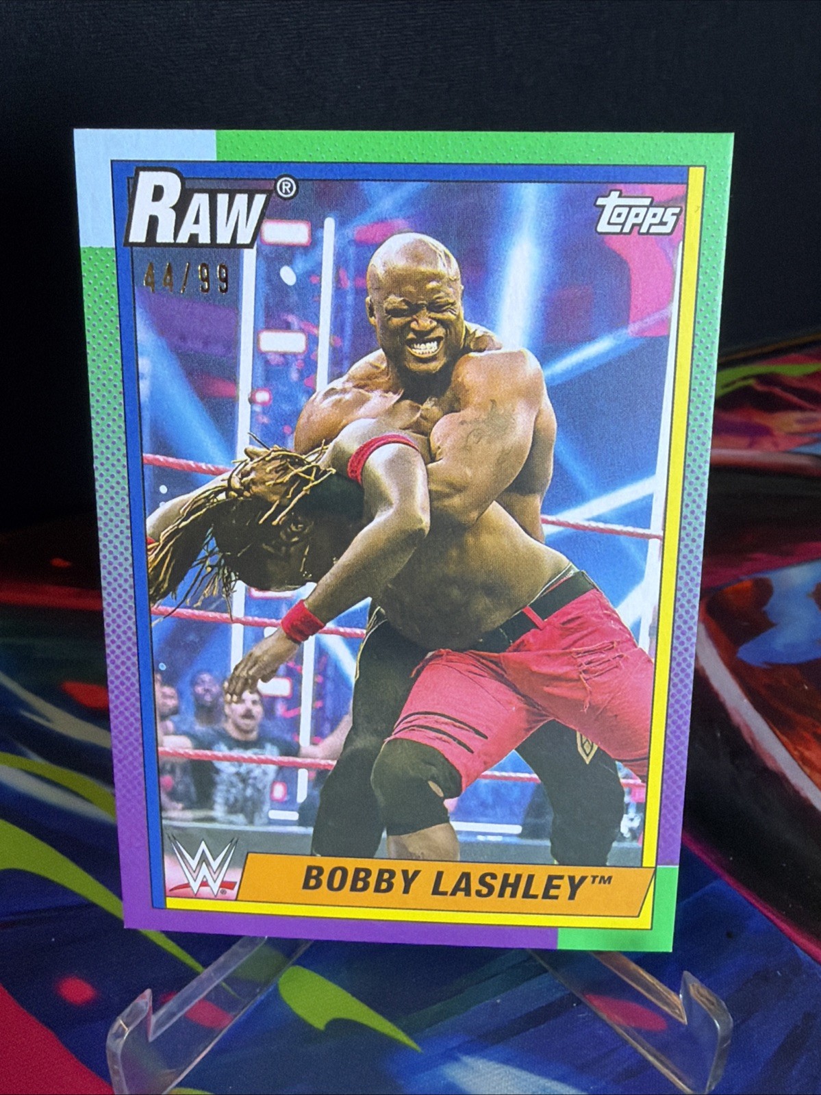 2021 Topps Heritage WWE Green /99 Bobby Lashley #6