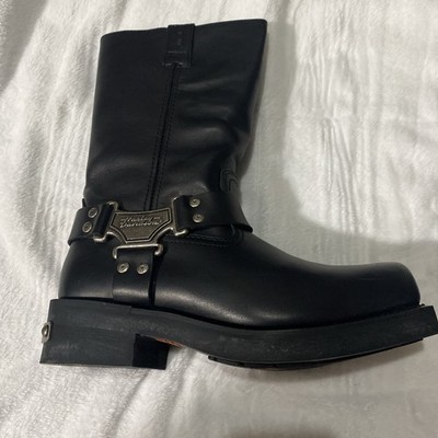 Harley-Davidson Leather Mega Harness Motorcycle Boots Mens 13 Black Square Toe Bota_Harley_Black_Lateral_IZQ.  main image 4