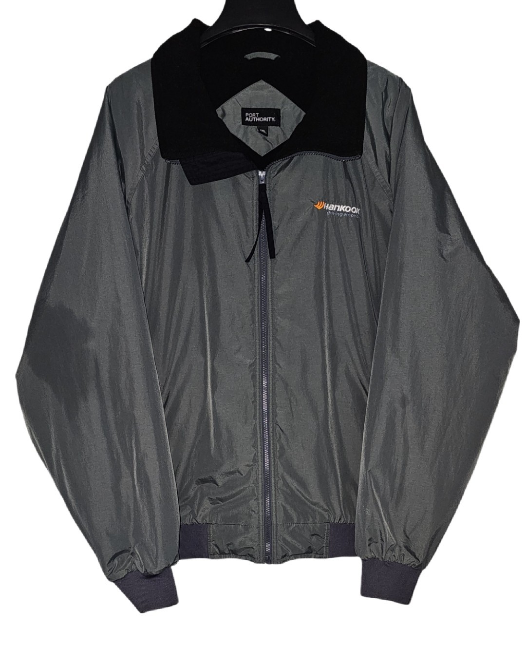 Port Authority Hankook Gray Fleece Lined Full Zip Jacket Men's Size 2XL