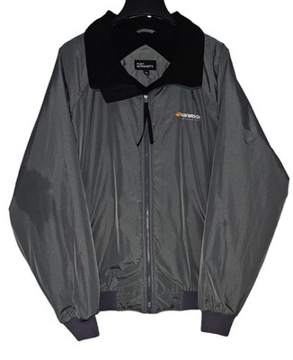 Port Authority Hankook Gray Fleece Lined Full Zip Jacket Men's Size 2XL