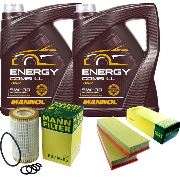 Inspektionspaket 10L Mannol Energy 5W-30 FüR Mercedes W251 V251 R 500 4Matic-image