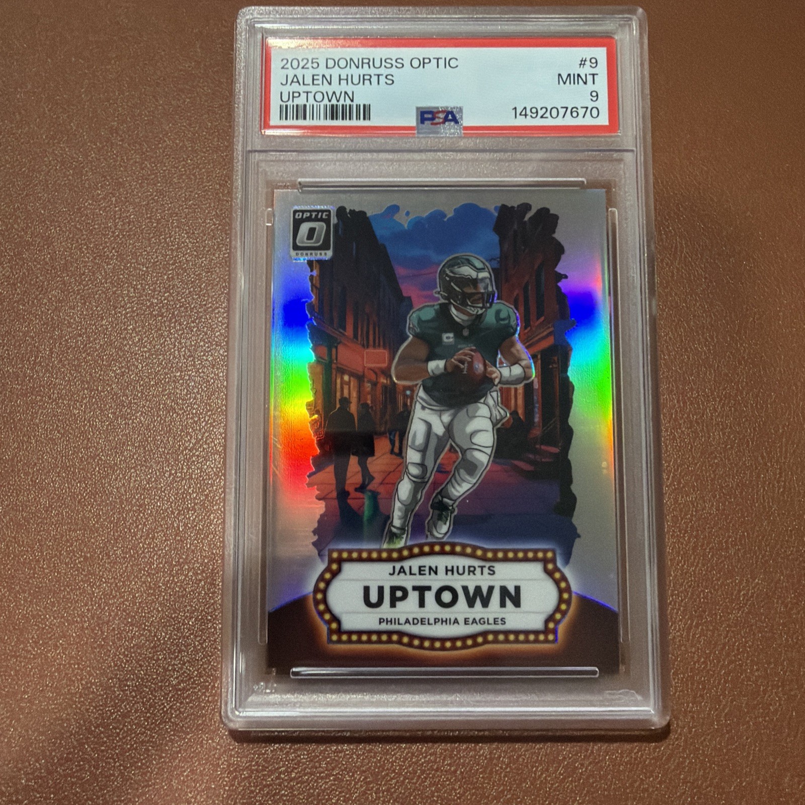 2025 Panini Donruss Optic - Uptowns Jalen Hurts #9 PSA 9 Mint