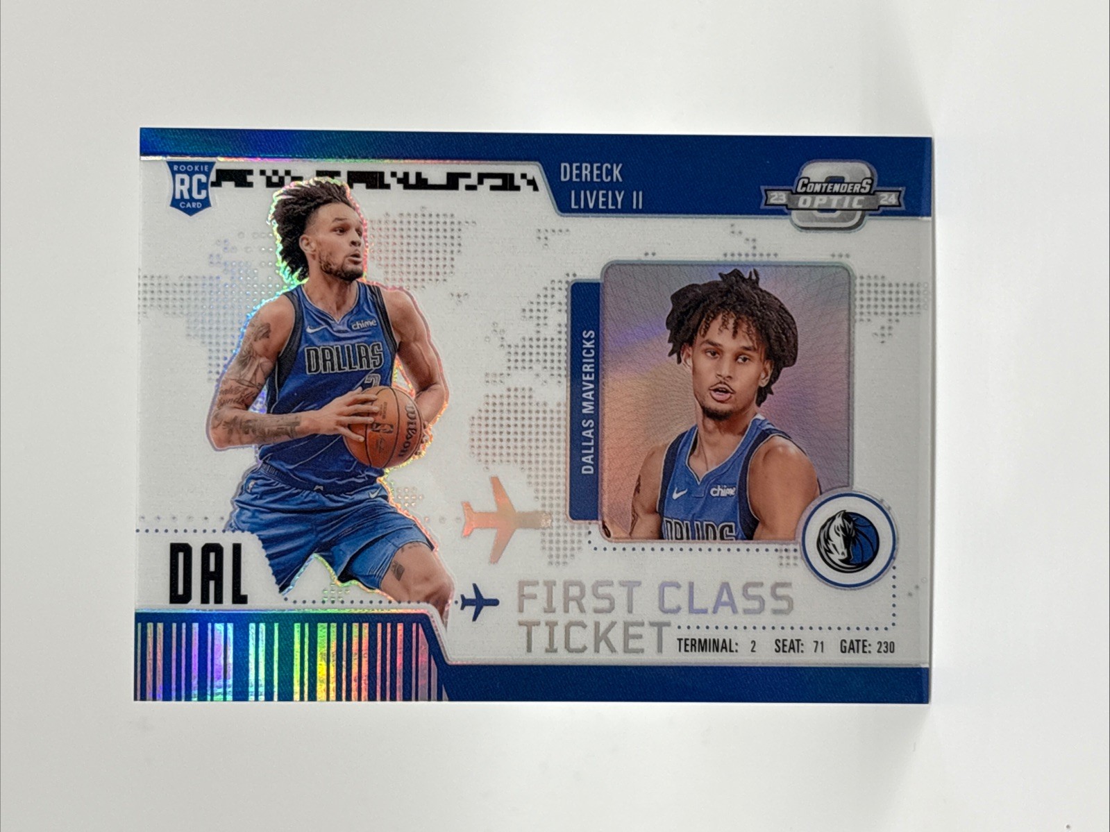 Dereck Lively II 2023-24 Contenders Optic First Class Ticket Rookie Mavericks RC