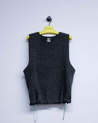 gr10k FELTED WOOL VEST M Size 24AW - 100% Wool, Elastic Drawstring