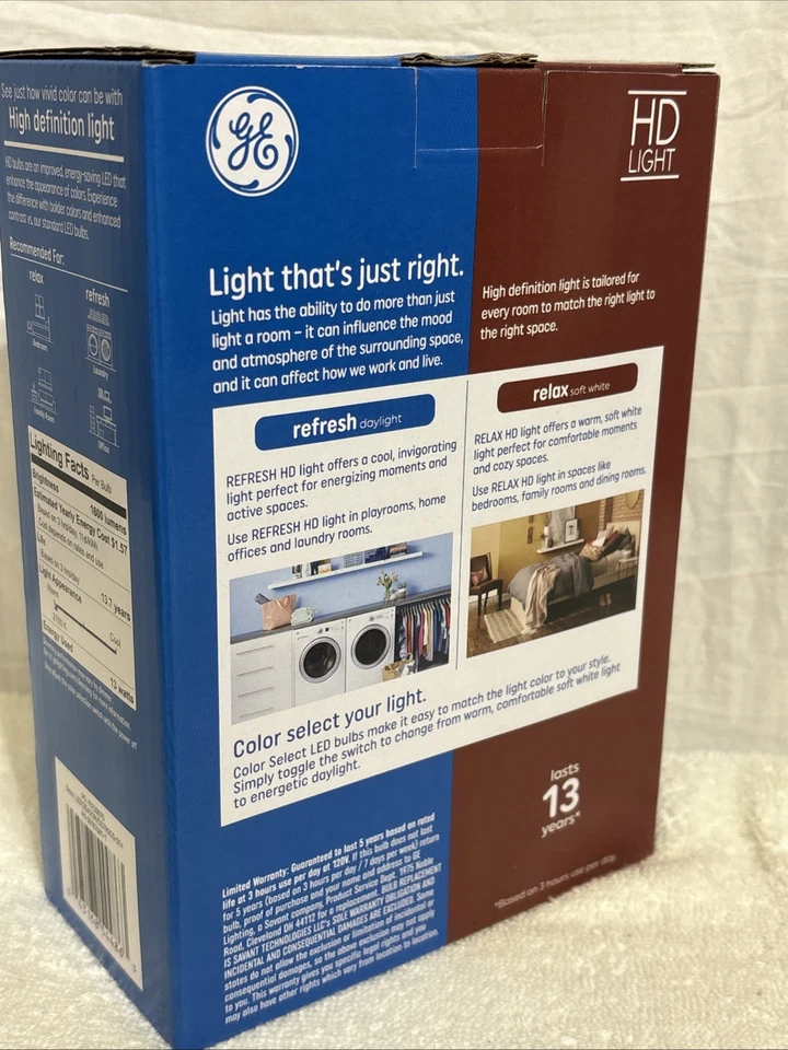 GE LED Bulbs Color Select HD A21 Medium 4 Clear Dimming Relax Refresh 1600 Lumen - Image 3 of 4