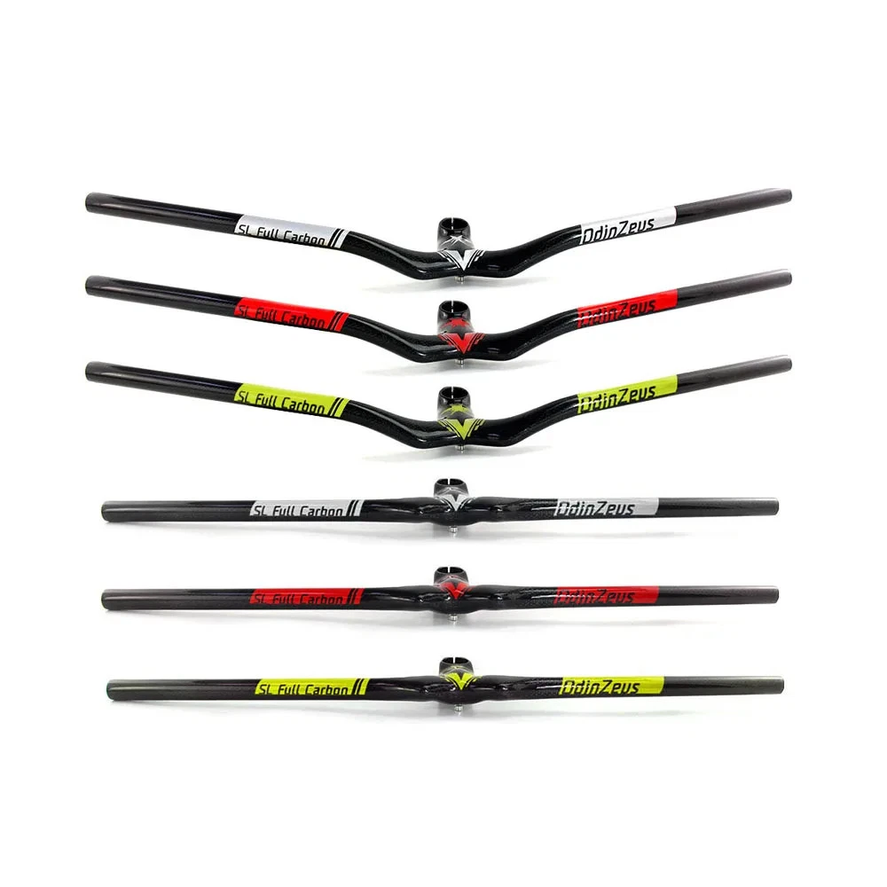 Manubrio Integrato MTB In Carbonio RYET ERGO 14 &ndash; 800mm, Attacco 65/80/90mm, XC, Nero