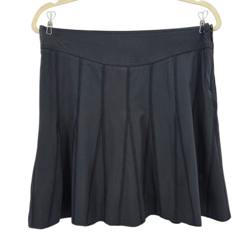 Athleta Womens 4 Skort Wear About Skort Black A-Line Pocket Lined Activewear