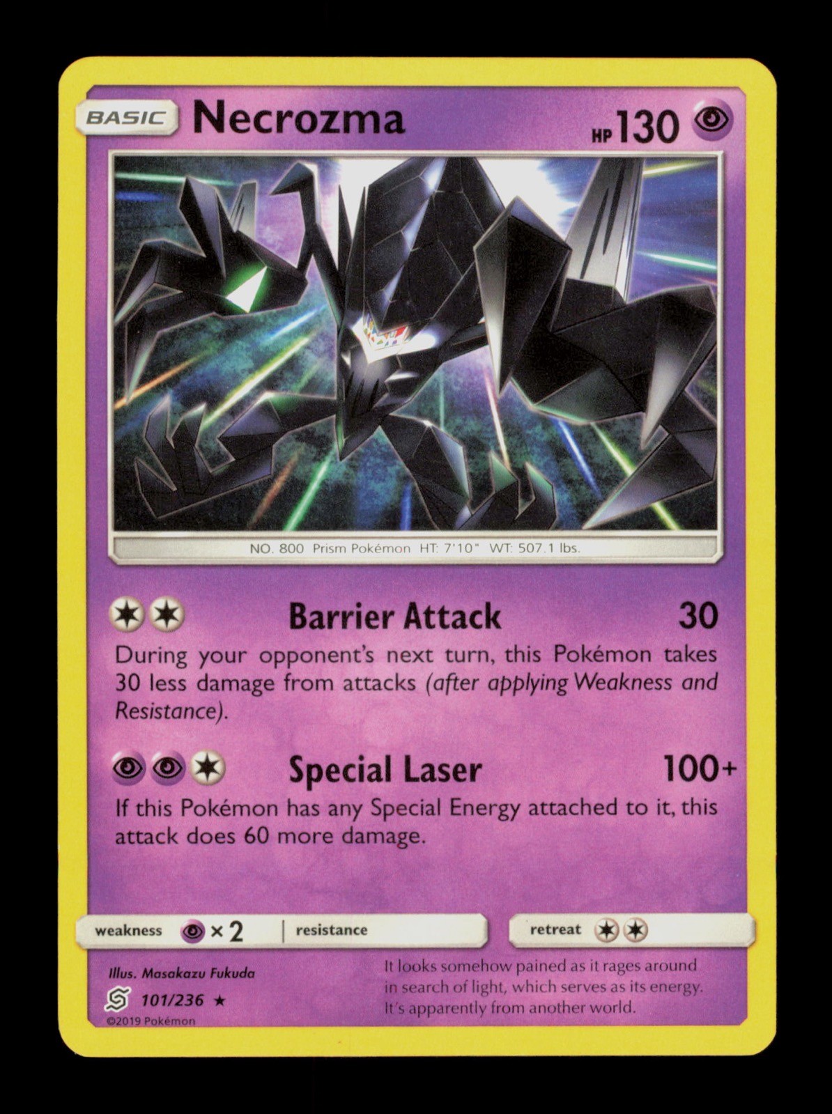 Necrozma 101/236 Pokemon Unified Minds Trading Card TC