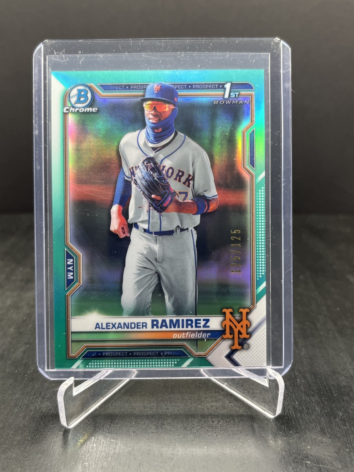 2021 Bowman Chrome Alexander Ramirez 1st Aqua Refractor 125/125 #BCP-208 Bookend