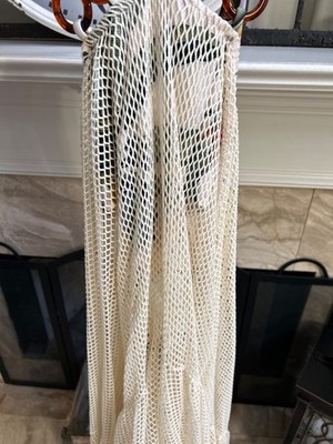 patbo palmeira netted beach dress $695 PATBO "Palmeira" sleeveless netted halter beach maxi dress - Sage - M