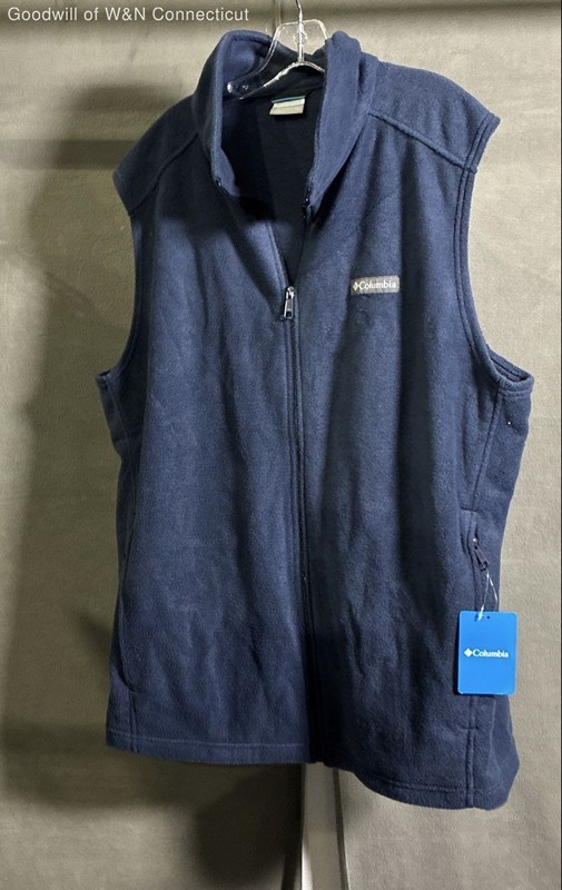 Columbia Men's Navy Blue Steens Mountain Fleece Zip Up Vest NWT Sz 2XT
