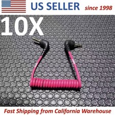 10X R DE Rode OEM SC2 3.5mm TRS to TRS Audio Coil Cable for Canon Nikon Camera