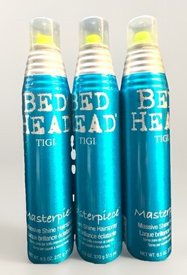 3 tigi bed head masterpiece massive shine hairspray 9.5oz scuff/dented exterior
