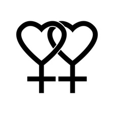 Gay Pride Lesbian Symbol V2 Sticker Decal Die Cut