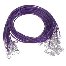 10pcs Waxed Necklace Cord Bulk, 23" and 1.5mm Dia Necklace String, Dark Purple