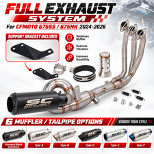 675sr Black Muffler For Cf-moto 675ss 675nk 2024-2026 Full Exhaust System Header 675sr Black Muffler For Cf-moto 675ss 675nk 2024-2026 Full Exhaust System Header