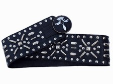 Nighttime Creations Black Leather Studded Belt Barry Carr Design for KISS RARE 