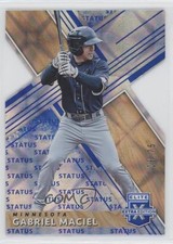 2019 Panini Elite Extra Edition Status Blue Die-Cut 28/75 Gabriel Maciel s3g