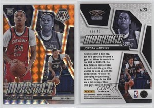 2023-24 Panini Mosaic Montage Orange Prizm /49 Jordan Hawkins #23 Rookie RC