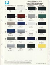 2001 Volkswagen Audi Gti Beetle Jetta Paint Chips Ppg