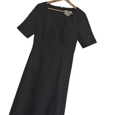 Kay Unger Black Metallic Quarter Sleeves Long Maxi Dress Size 6 NWT