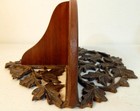 Vtg Unbranded Grape Leaf Half Moon 7 1/2" Hanging Wall Shelf Mid-Century 1900s — photo 7