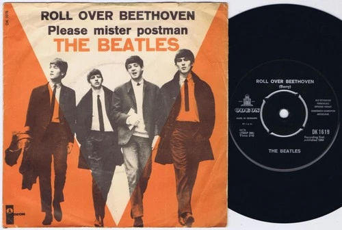THE BEATLES Roll Over Beethoven Danish 45PS 1964 Odeon 7” "Published" at right