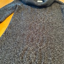 Pink Rose cowl neck sweater dress, size Large.