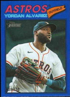 2026 Topps Heritage YORDAN ALVAREZ #25 Astros 26 Chrome BLUE Refractor 139/150