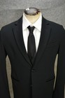 Emporio Armani Blazer Mens 38 'Johnny Line' Black Two Button Luxury Jacket Italy