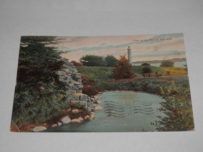 ERIE PA - 1909 USED POSTCARD - VIEW in the PARK at FORT ERIE