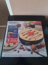Progress Crepe Maker – Electric Pancake Machine, 30 cm Non-Stick Cooking Plate