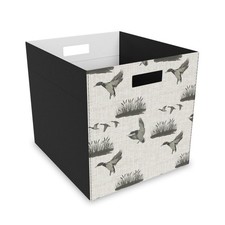 Lodge Storage Box Duck Hunting Cabin Decor, Rustic Outdoorsman Organizer Bin