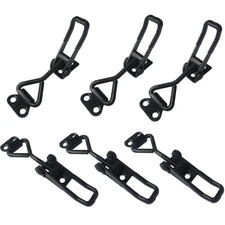 Black Toggle Latch Clamp Heavy Duty Adjustable Toggle Clamp for Smoker Door L...