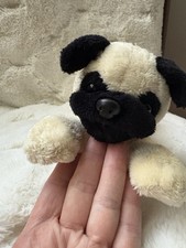 Small Wild Republic Cream Black Plush Pug Puppy Dog Stuffed Animal Cute EUC