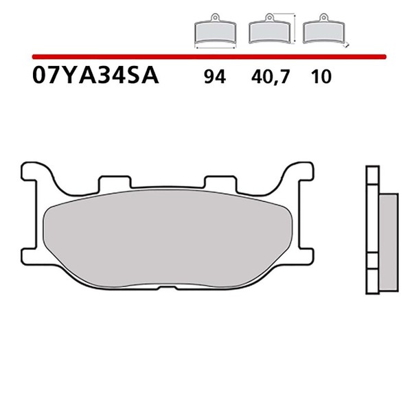Brembo Vordere BREMSBELAGE-KIT FUR Yamaha FZ 6 S Fazer/Abs 04-07-07YA34SA-image