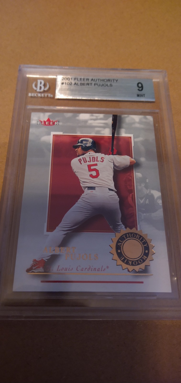 2001 Fleer Authority - Authority Rookie Albert Pujols #102 /2001 (RC)