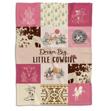 Western Blanket, Western Decor for Nursery Room, Baby Blankets for Girls, Cow...