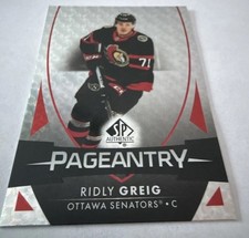 2023-24 Sp Authentic - Rare Pageantry Insert Ridly Greig Senators Rookie (RC)