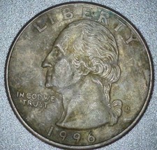 1996 D Washington Quarter