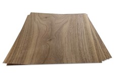 WoodPress® Real Walnut Wood Veneer - Pack of US Letter, Medium to Dark Brown