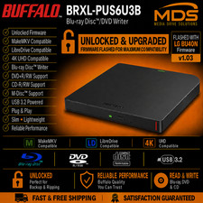 Buffalo BRXL-PUS6U3B, 4K UHD, firmware Flashed, Unlocked, LibreDrive, MakeMKV