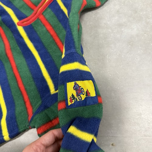 Vintage Gymboree Kids Fleece Hoodie Striped Color block Zip Up Size Xl - Picture 4 of 7